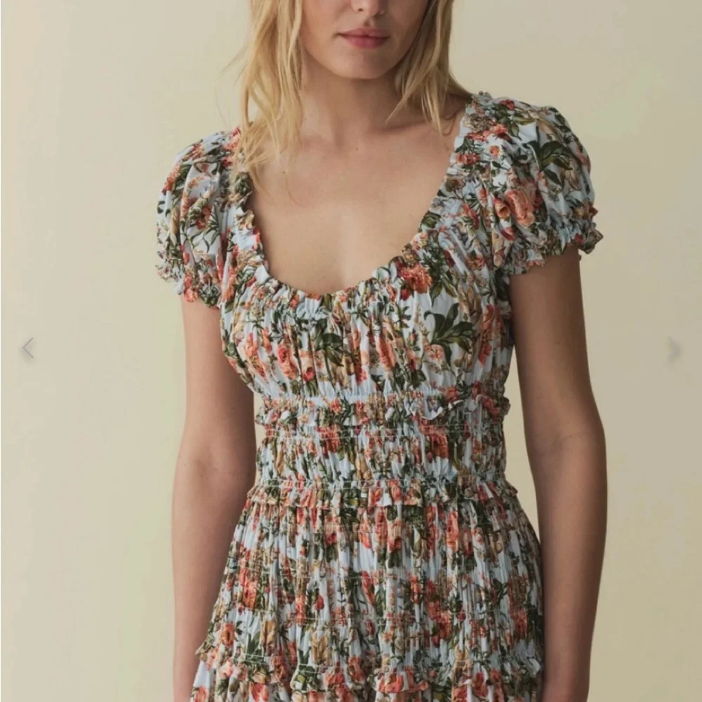 Doen Leanne Floral Midi Dress Liberty Fabric - XXL - Picture 2 of 5